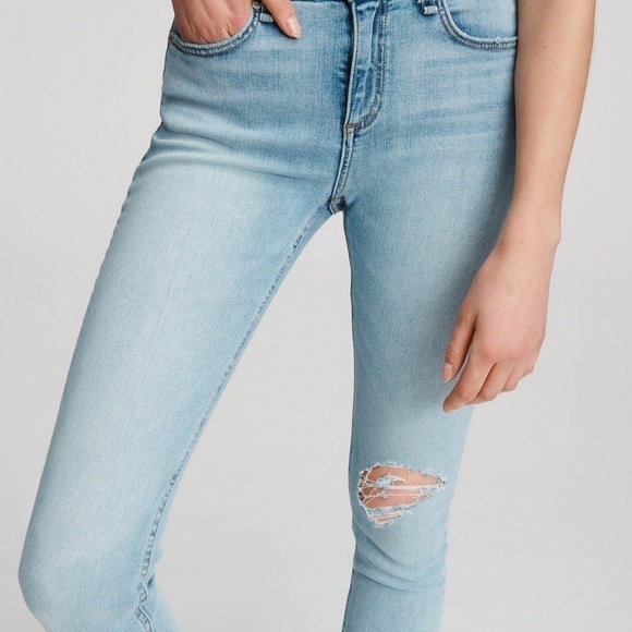 RAG&BONE Blue Wash Cate Mid-Rise Skinny Cut Jeans Size 25 - Picture 3 of 16